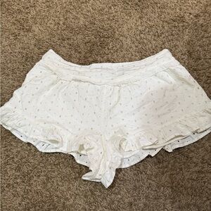 Urban Outfitters White Ruffle Shorts